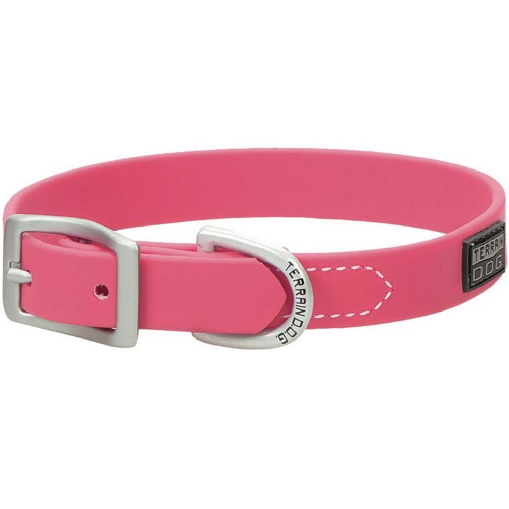Terrain D.O.G. Brahma Webb Hunting Dog Collar, 1" x 21", Hot Pink Large